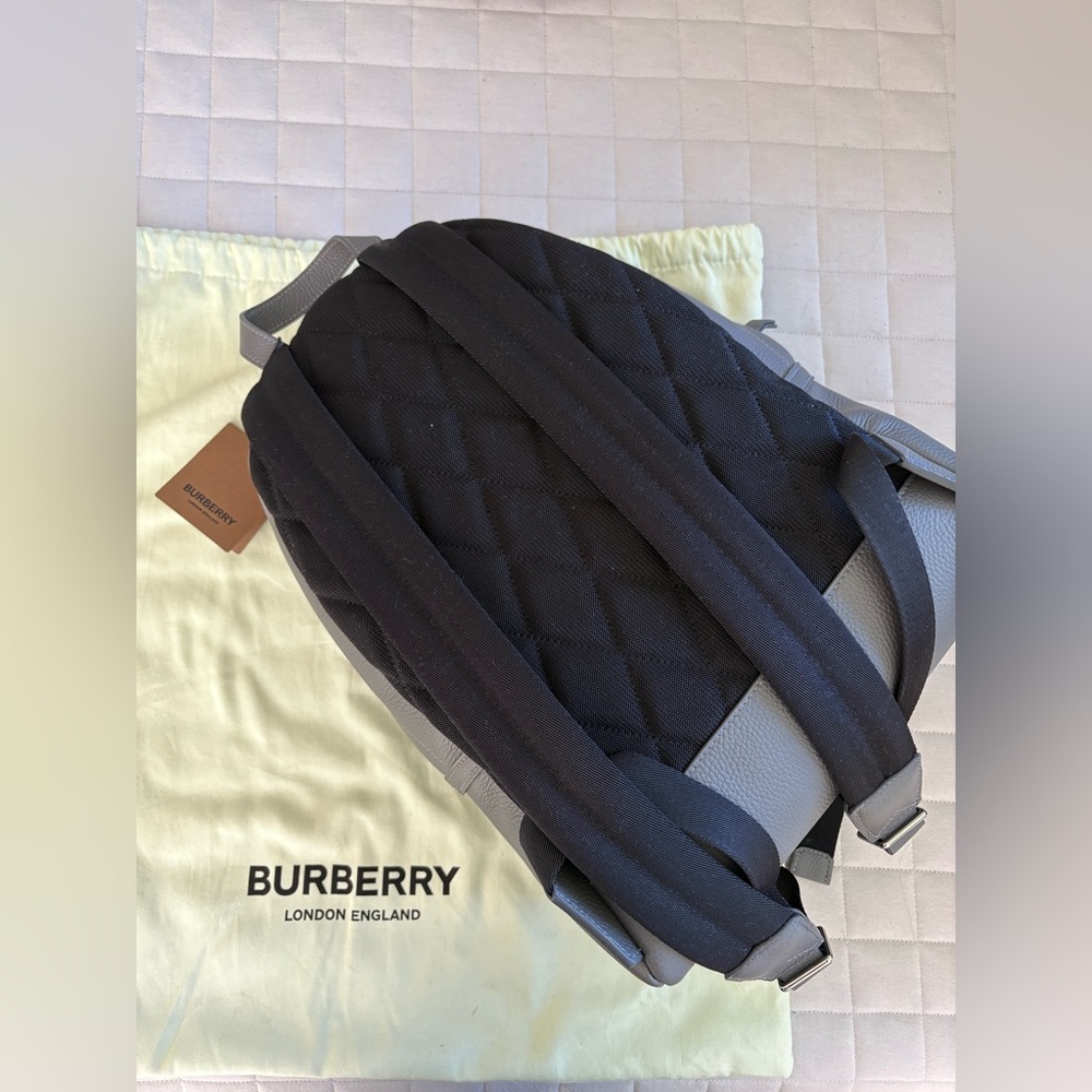 Burberry Charcoal Gray Minimalist Backpack with Embossed Branding - Abbeydale - Picture 4 of 11